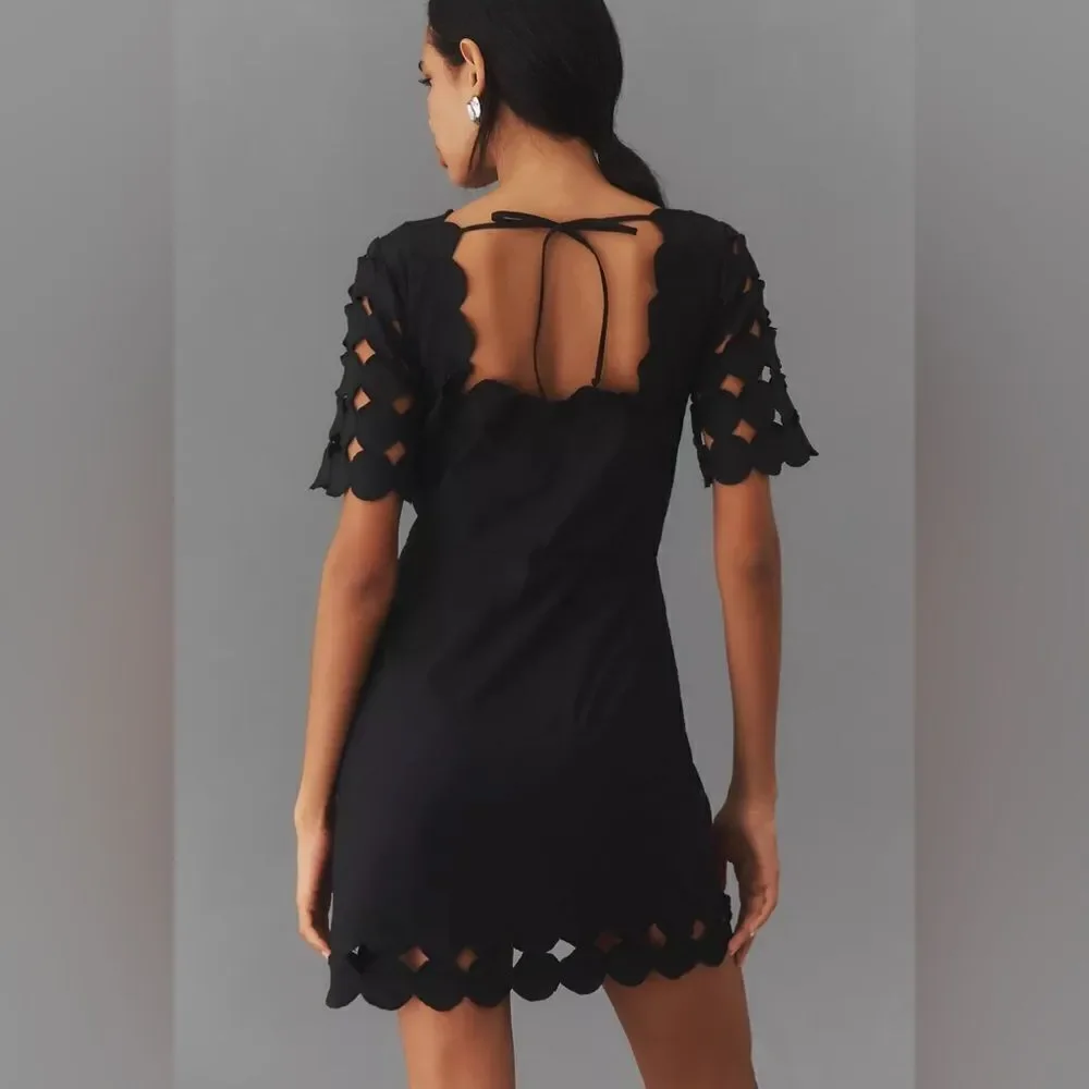 Anthropologie Cutwork Mini Shift Dress NWT - Picture 4 of 12